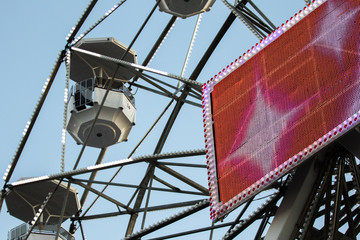 GENOA - DECEMBER 31: Ferris wheel at port, Genoa, at old port on December, 2016 in Genoa