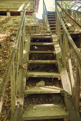 Old wooden staircase