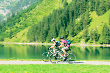 Naklejka premium Cycling Seniors in Austria