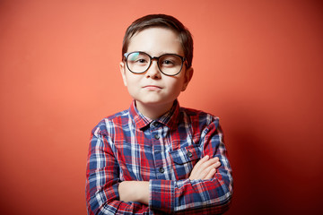 cute boy with big glasses
