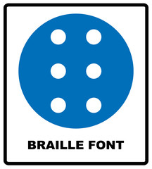 Braille icon, simple style