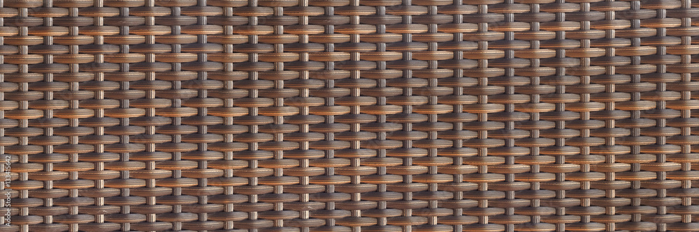 Poster horizontal woven rattan texture for pattern and background