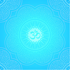 Vector background round Yoga mandala.
