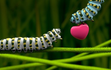 Caterpillar valentine event 3D model 3Drendering
