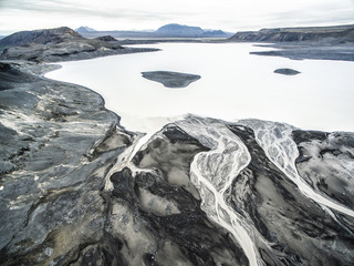 Island Hagavatn See Langjokull Gletscher