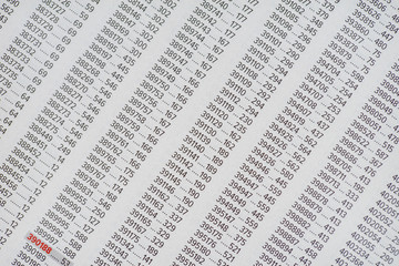 Obraz premium Abstract columns of random numbers. 