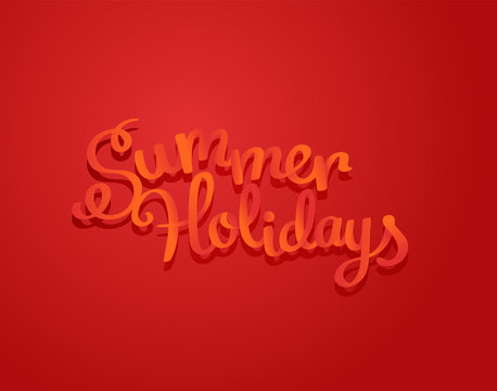 Summer holidays logo design. Color logo vector illustration