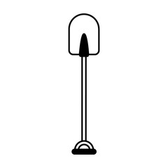 Shovel gardening tool icon vector illustration design