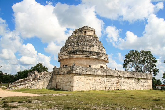 Maya Observatory of Chichen Itza. Mexico.