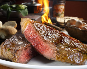 Grilled beef steak