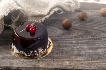 Festive tea party. Happy Christmas cake