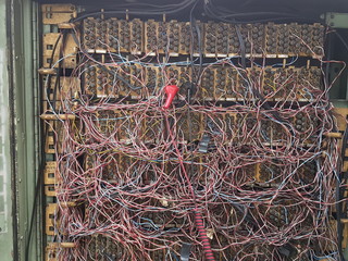 Inside Telephone Wiring Cabinet in Thailand