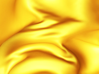 Fototapeta premium Golden silk cloth glossy waves luxury background