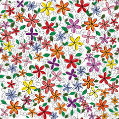 seamless floral pattern. Vector illustration