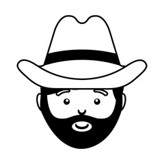 farmer avatar character icon vector illustration design
