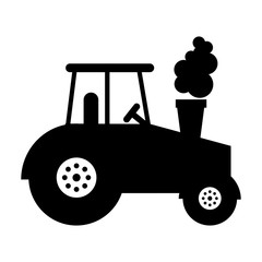 tractor farm vehicle icon vector illustration design
