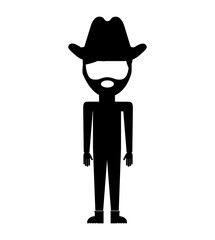 farmer avatar character icon vector illustration design