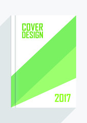 Abstract green annual report cover template, modern brochure, book, flyer design