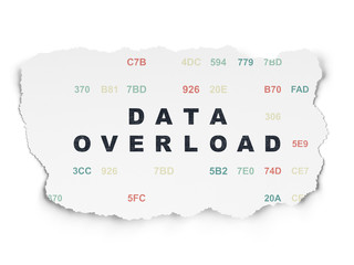 Information concept: Data Overload on Torn Paper background