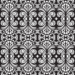 Black and white lace texture, seamless pattern