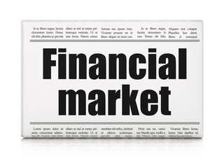 Currency concept: newspaper headline Financial Market
