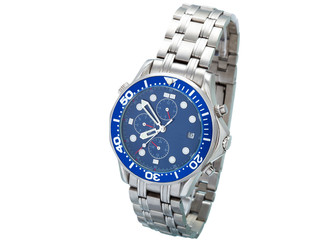 Men wristwatch with bracelet.