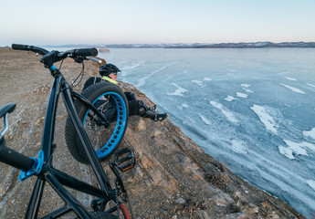 Obraz premium Fatbike. Fat tire bike.