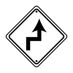 traffic signal information with arrow icon vector illustration design