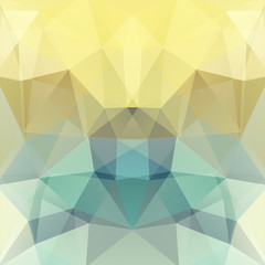 Polygonal vector background. Can be used in cover design, book design, website background. Vector illustration. Yellow, blue colors.