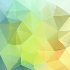 Fototapeta premium Geometric pattern, polygon triangles vector background in yellow, green, orange, blue tones. Illustration pattern
