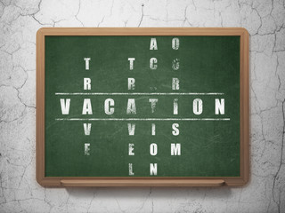 Tourism concept: Vacation in Crossword Puzzle