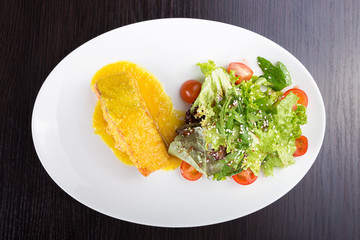 fillet of salmon fish and cheese