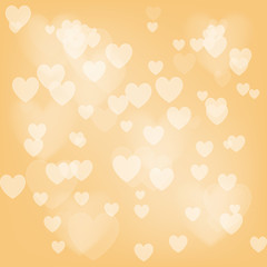 Vector love abstract background. Shiny hearts bokeh light Valentine's day