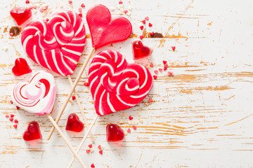 Valentine's day concept - sweets heart shaped