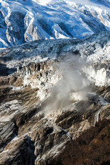 White snow mountains peak