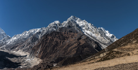 White snow mountains peak