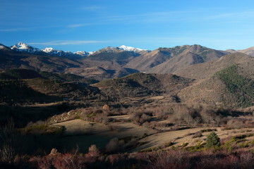 Obraz premium Montagnes du Donezan dans les Pyrénées