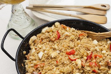 Veggie breadcrumbs, traditional Spanish Migas, Tapas