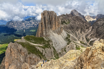 Dolomiti - Catinaccio group from Roda di Vael peak
