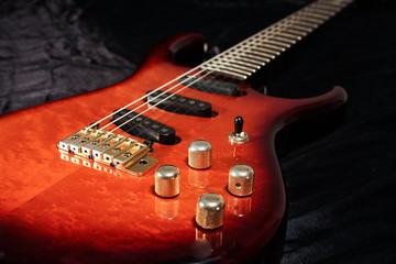 Obraz na płótnie Canvas Close up of electric guitar