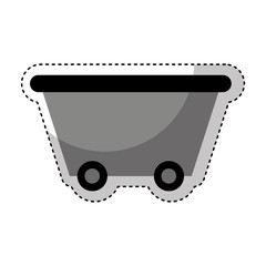 Mine wagon isolated icon vector illustration design