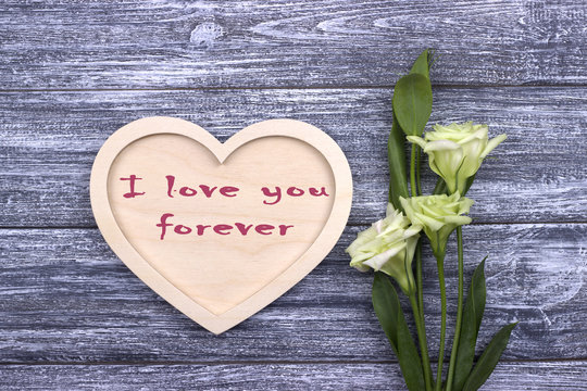 Valentine card with text I love you forever