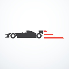 Formula race car icon