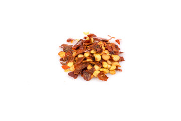 Pile of a crushed red pepper