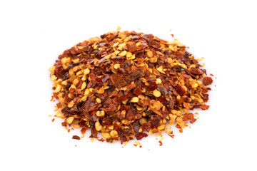 Pile of a crushed red pepper