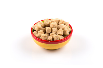 Brown cane sugar cubes
