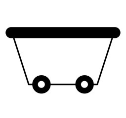 Mine wagon isolated icon vector illustration design