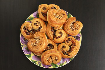 Puff pastry with nuts