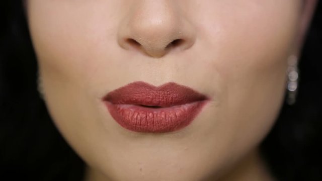 Female lips close up