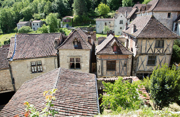 Saint Cirq Lapopie, département du Lot, Languedoc-Roussillon-Midi-Pyrénées, France